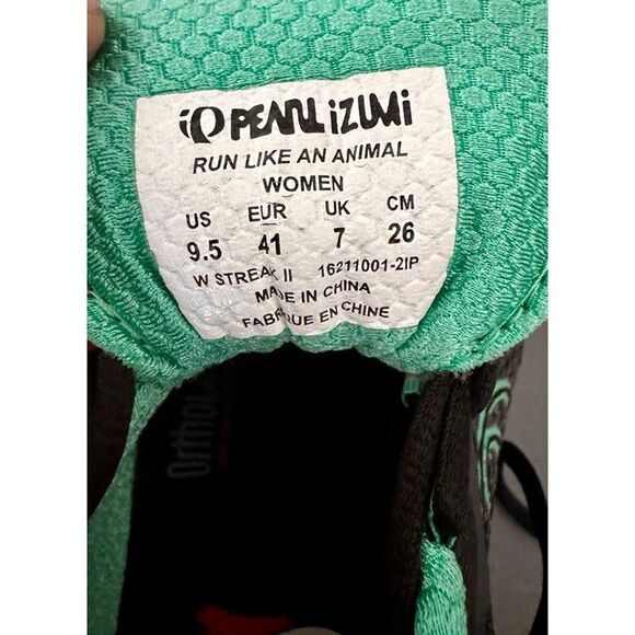 Pearl Izumi Streak II running shoes - womens 9.5 - grey black with green - Picture 7 of 7